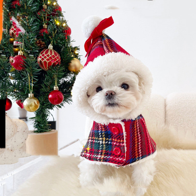 Holly Berry Stylish Red Christmas Dog Dress