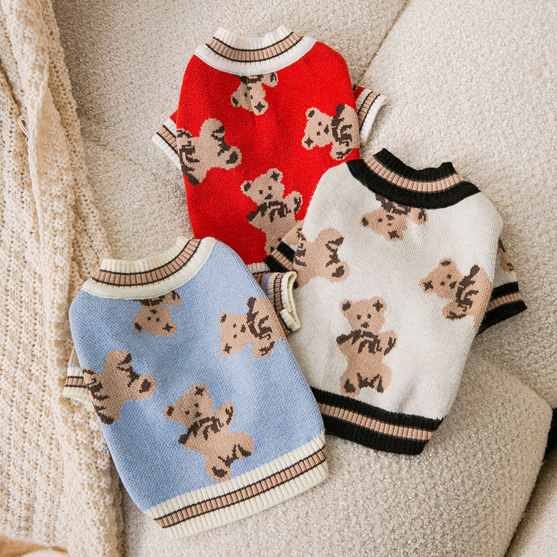 Cozy Pet Dog Knitted Sweater – Simple, Warm & Stylish Winter Apparel