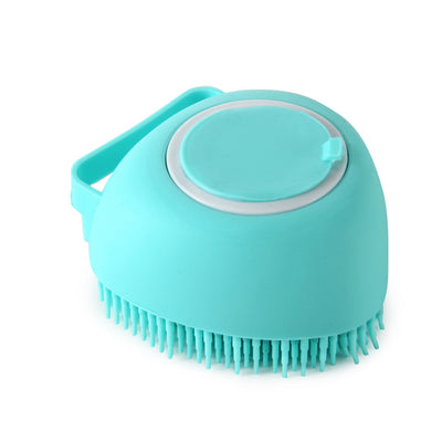 Silicone Dog Bath Massage Gloves Brush Pet Cat Bathroom Cleaning Tool Comb Brush For Dog Can Pour Shampoo Dog Grooming Supplies