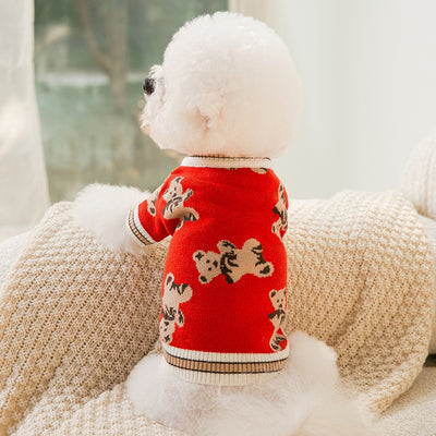 Cozy Pet Dog Knitted Sweater – Simple, Warm & Stylish Winter Apparel