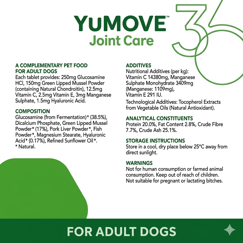 Dog Joint Mobility Supplement 120 Tablets – Hip & Joint Support for Stiff, Senior & Active Dogs
