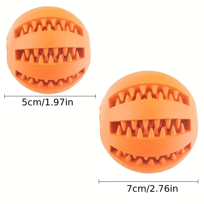 Interactive Treat Dispensing Dog Toy Ball – Chew & Teeth Cleaning Toy
