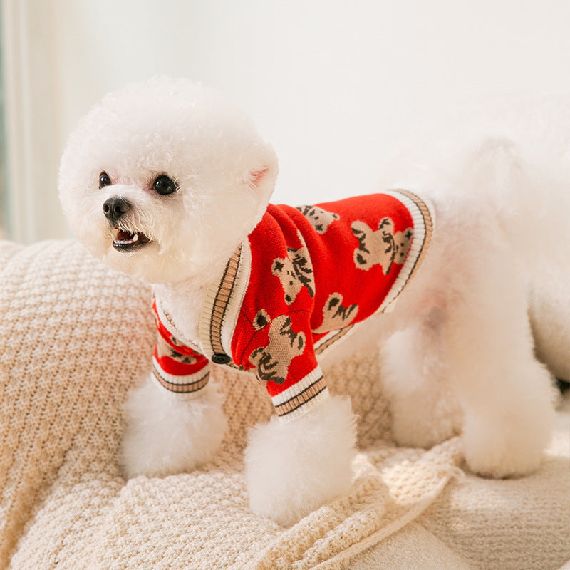 Cozy Pet Dog Knitted Sweater – Simple, Warm & Stylish Winter Apparel