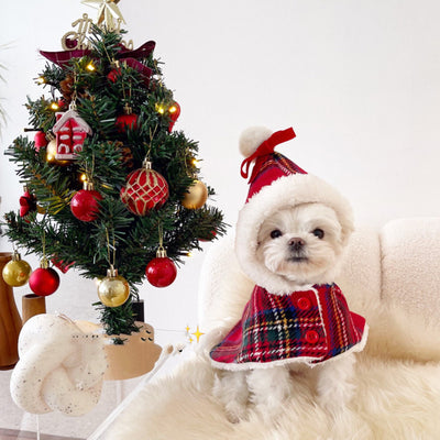 Holly Berry Stylish Red Christmas Dog Dress